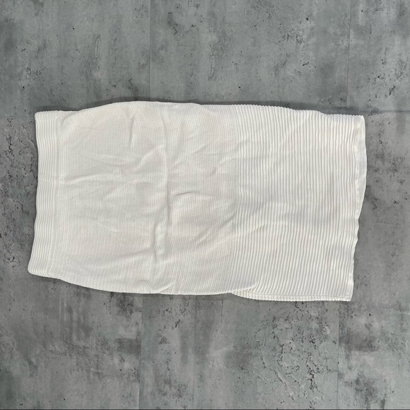 RACHEL Rachel Roy White Knit Lace Up Skirt - Picture 3 of 8